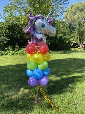 Unicorn theme Birthday Balloon Pole