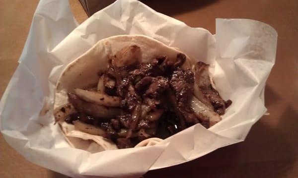 Mongolian steak wrap