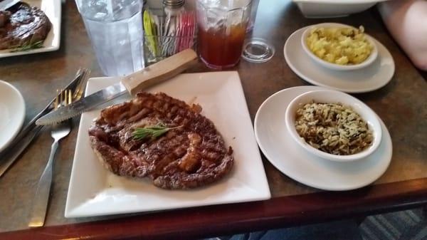 14 Oz. Ribeye w/Wild Rice