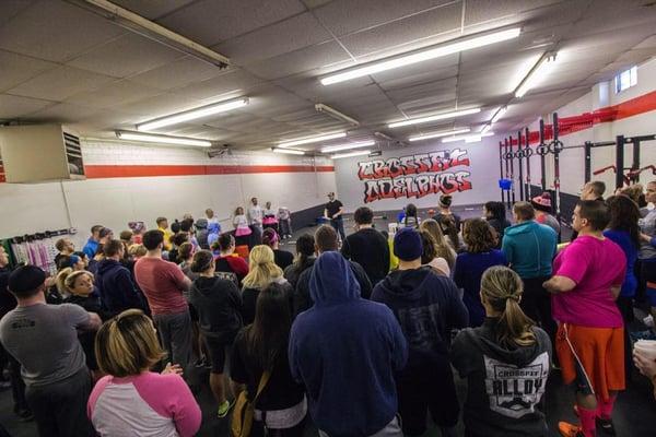 CrossFit Adelphos' First competition held to raise money for a local little girl.