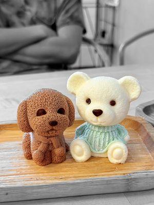 Little bear Mousse cake and puppy mousse cake | @whaevaeats