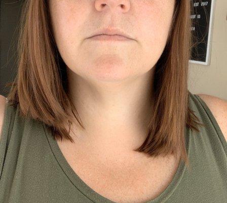 My badly chopped, uneven hair!