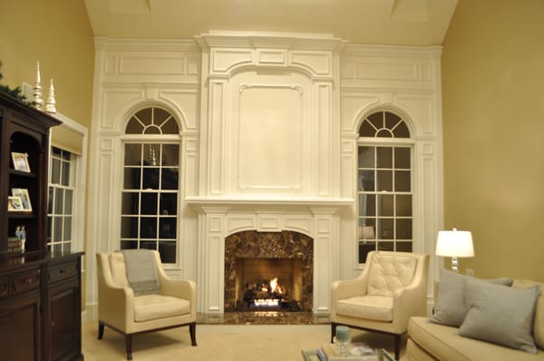 Fireplace Mantel and window moulding