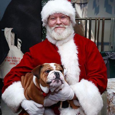 Santa came to visit the store for all the pups!