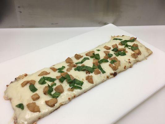 Creamy Chicken Garlic Flat Bread