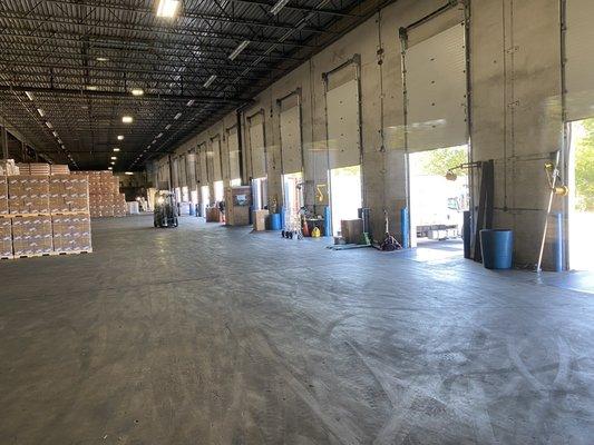 40 employees / 25 trucks and 350,000 sqft of cross dock warehouse space to handle client storage, set off and delivery of freight.