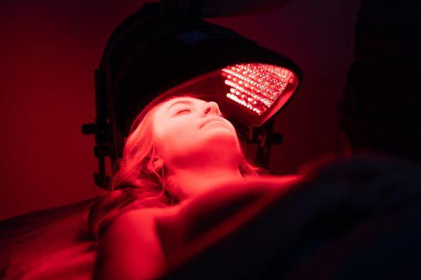 Tighten, tone, and even help eye health with our Red Light Therapy Face Shield