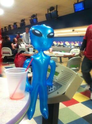 Say hi to Bob!!! The blue alien!!