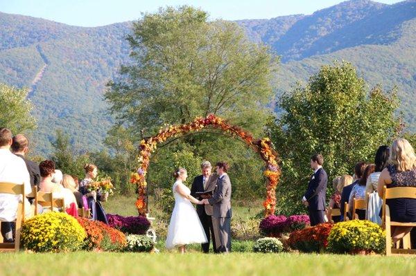 Fall wedding at Khimaira  Farm