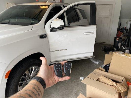 2021 GMC Yukon, just another day for us. Call The Locksmith Co today, the only company besides the dealer that can handle this vehicle.