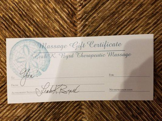 Gift Certificates Available