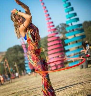 Hula Hoop dancers love wearing our Warrior Within Onesies to dance in at music and art festivals. www.WarriorWithinDesigns.com