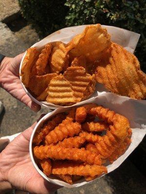 JoJo chips and sweet potato fries