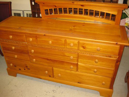 Nice clean pine dresser with mirror for $225!!!