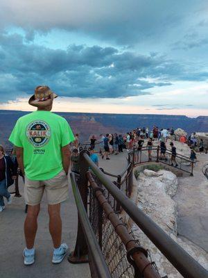 Sunset at Mather's Point South Rim Grand Canyon.  Watching over my customers.