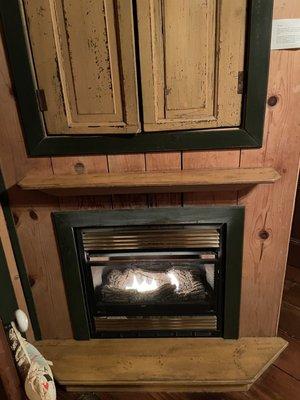 thermostat controlled fireplace