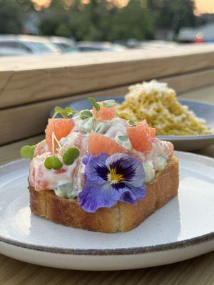 Salmon Crudo on Toast