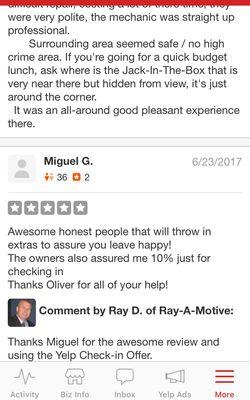 Another filtered 5 Star review.