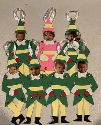 We made Elves! The kids had so much fun learning about Santa's helpers.