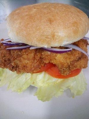 $6 Sauce of Choice Fried Chicken Red Onions Tomatoes