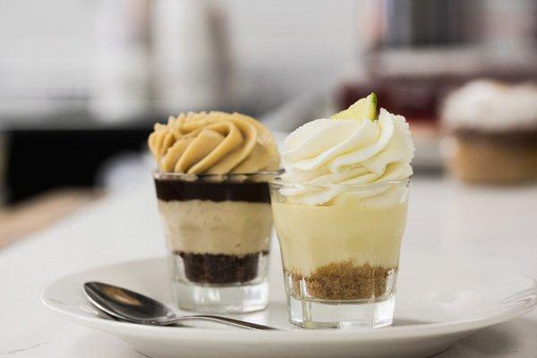 Key Lime and Chocolate Peanut Butter Pie Shots!