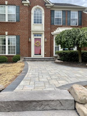 Paver patio and stoop