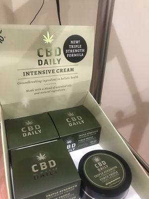 CBD triple action cream that is awesome for aches and pains.