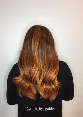 Balayage, Base color & Blowdry