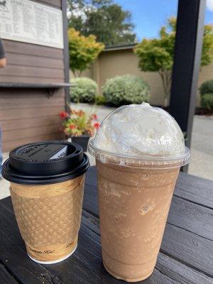 Americano and Mexican mocha frappe