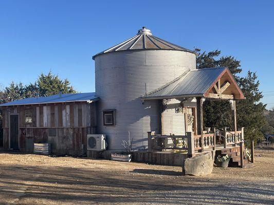 Silo during the day