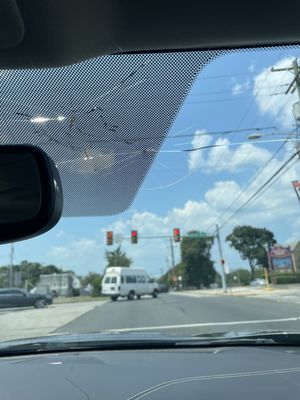 Cracked windshield from car wash!