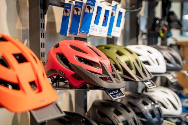 Helmets at Mole Hill Bikes