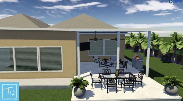 Renderings for outdoor patio