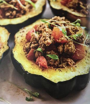 ground turkey stuffed acorn squash