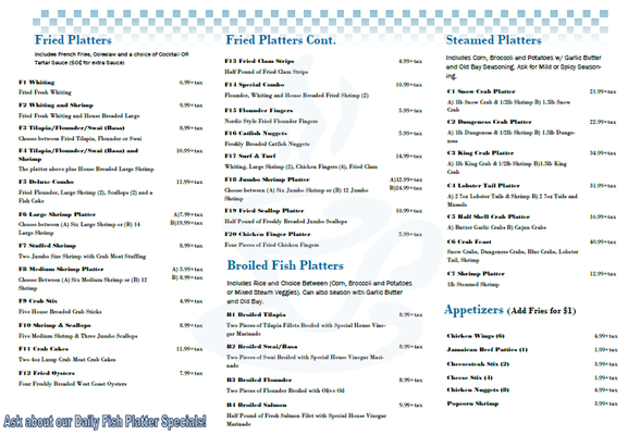 New and Updated Take-out Menu