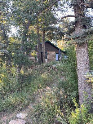 The Blue Spruce Cabin.