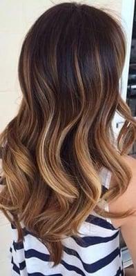 this is what i was looking for, not necessarily the color but at least the style, i ended up dipped blonde ends with a straight line across