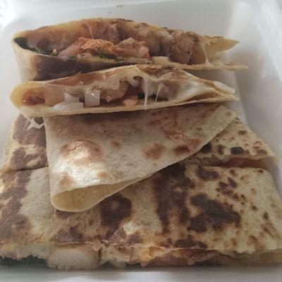 whats better than a quesadilla?  a quesadilla with KIMCHI!