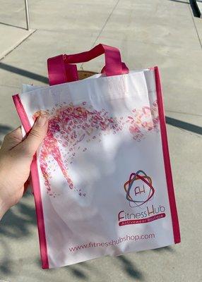 They give you your purchases in this cute bag