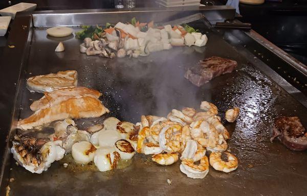 Dinner being prepared