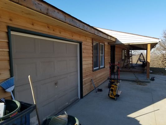 New cedar siding