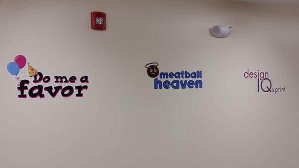 Put your logo on a wall with a wall decal!