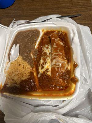 cheese and chicken enchiladas