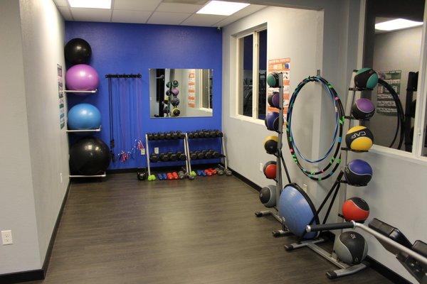 Free weights and functional fitness area