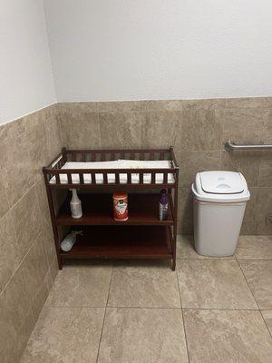 Baby changing the bathroom