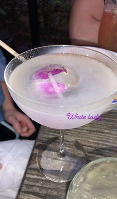 Part of the amazing drink menu- white lady!