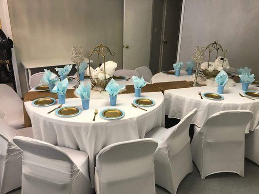 RaChelle Banquet Hall & cookieflavacreations. We are full service event planners and venue owners. Let us plan it for u #heavensent theme