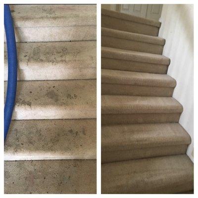 Before and after stairs