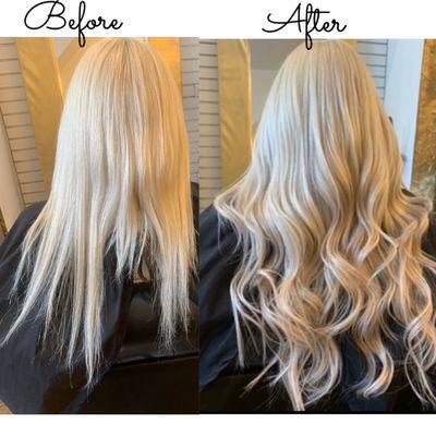 Tape in extensions done by Diana