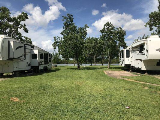 RV Park next to private fishing pond